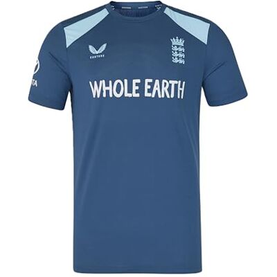 Castore England Cricket Men's Performance Short Sleeve Tee Official 26/27 Training Kit Lightweight, Iconic England Crest Mens Cricket Shirts (Navy Ensign) Castore England Cricket Men's Performance Short Sleeve Tee Official 26/27 Training Kit Lightweight, Iconic England Crest Mens Cricket Shirts (Navy Ensign)
