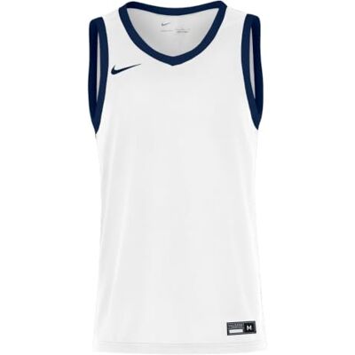 Nike Mens Team25 Basketball Stock Jersey White/Obsidian Nike Mens Team25 Basketball Stock Jersey White/Obsidian