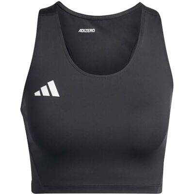 adidas Women's Adizero Essentials Aeroready Running Crop Top Shirt, Black, XL adidas Women's Adizero Essentials Aeroready Running Crop Top Shirt, Black, XL