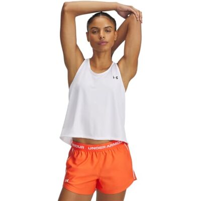 Under Armour Women's Tech Swing Tank, Breathable, Loose-Cut Running Vest, Athletic Sleeveless Tank Top for Women White / / Black Under Armour Women's Tech Swing Tank, Breathable, Loose-Cut Running Vest, Athletic Sleeveless Tank Top for Women White / / Black