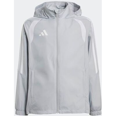adidas Unisex Kids Tiro 26 League Windbreaker Kids Coat, team light grey/white, 7-8 Years adidas Unisex Kids Tiro 26 League Windbreaker Kids Coat, team light grey/white, 7-8 Years