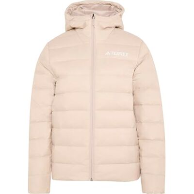 adidas Women's Terrex Multi Essentials Climawarm Light Down Hooded Coat, wonder taupe, XS adidas Women's Terrex Multi Essentials Climawarm Light Down Hooded Coat, wonder taupe, XS