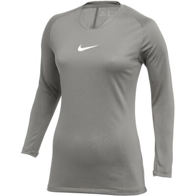 Nike AV2610-057 Dri-FIT Park First Layer T-Shirt Women's Pewter Grey/White Size L Nike AV2610-057 Dri-FIT Park First Layer T-Shirt Women's Pewter Grey/White Size L