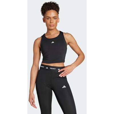 adidas Women's Techfit Cropped Training Tank Top Shirt, Black, XXS adidas Women's Techfit Cropped Training Tank Top Shirt, Black, XXS