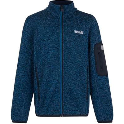 Regatta Kids Newhill Full Zip Marl Fleece Reflective Stretch Winter Layer Jacket Top Regatta Kids Newhill Full Zip Marl Fleece Reflective Stretch Winter Layer Jacket Top