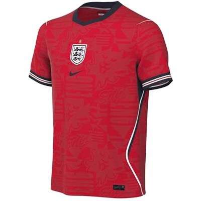 Nike England Kids 7/8 Years – England National Team Football Jersey– WM 2026 Euro Fan Jersey NK Dri-FIT Stadium Away Shirt, Speed Red/Obsidian/White/Obsid Nike England Kids 7/8 Years – England National Team Football Jersey– WM 2026 Euro Fan Jersey NK Dri-FIT Stadium Away Shirt, Speed Red/Obsidian/White/Obsid