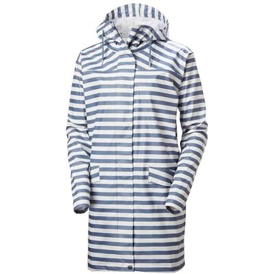 Helly Hansen Women's W Moss Rain Coat, Navy Stripe, XS Helly Hansen Women's W Moss Rain Coat, Navy Stripe, XS