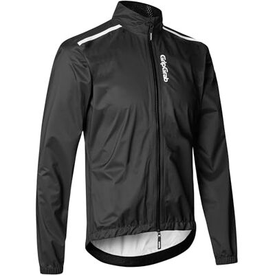 GripGrab RIDE Waterproof Cycling Jacket Men's Road Gravel Bike Rain Jacket Windproof packable raincoat with 20K water resistance, 10K breathability, taped seams, and a YKK 2-way Vislon zipper GripGrab RIDE Waterproof Cycling Jacket Men's Road Gravel Bike Rain Jacket Windproof packable raincoat with 20K water resistance, 10K breathability, taped seams, and a YKK 2-way Vislon zipper