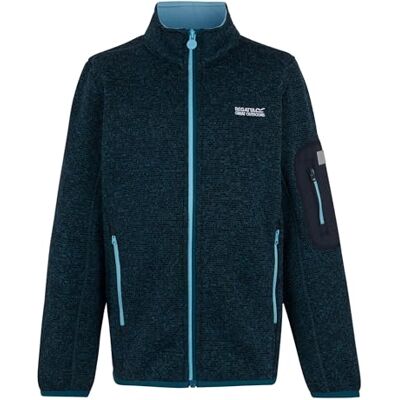 Regatta Kids Newhill Full Zip Marl Fleece Reflective Stretch Winter Layer Jacket Top Regatta Kids Newhill Full Zip Marl Fleece Reflective Stretch Winter Layer Jacket Top