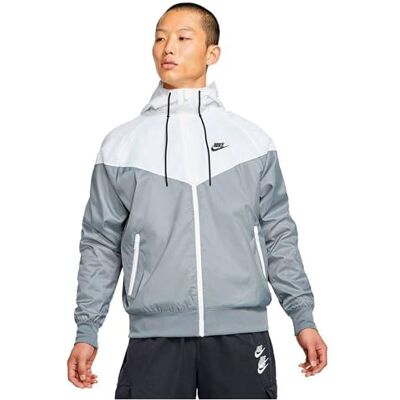 Nike DA0001-084 M NSW SPE WVN LND WR HD JKT Jacket Men's Smoke Grey/White/Smoke Grey/Black L Nike DA0001-084 M NSW SPE WVN LND WR HD JKT Jacket Men's Smoke Grey/White/Smoke Grey/Black L