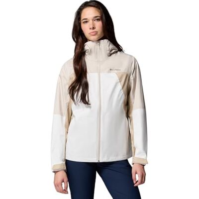 Columbia Women's Inner Limits 4 Jacket, Waterproof Rain Jacket, Sea Salt/Dark Stone/Ancient Fossil, X-Small Columbia Women's Inner Limits 4 Jacket, Waterproof Rain Jacket, Sea Salt/Dark Stone/Ancient Fossil, X-Small