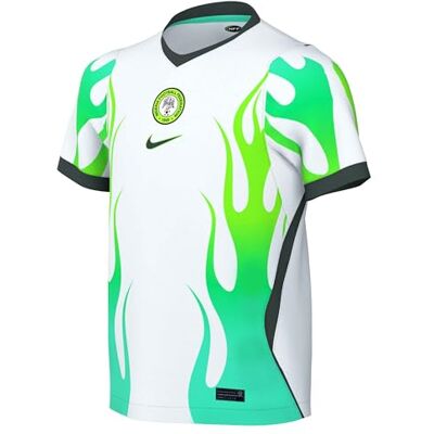 Nike Nigeria Away Jersey Kids 7/8 Years WM 2026 World Cup Fan Jersey NK Dri-FIT Stadium Shirt, White/Green Glow/Black Nike Nigeria Away Jersey Kids 7/8 Years WM 2026 World Cup Fan Jersey NK Dri-FIT Stadium Shirt, White/Green Glow/Black
