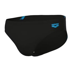 ARENA Feel Graphic Brief Swimwear for Men, Stretchy Beach and Pool Slip, Swimsuit in Maxfit Eco Fabric Resistant to Chlorine and Salt with UPF 50+ UV Protection and Front Lining Black-Turquoise ARENA Feel Graphic Brief Swimwear for Men, Stretchy Beach and Pool Slip, Swimsuit in Maxfit Eco Fabric Resistant to Chlorine and Salt with UPF 50+ UV Protection and Front Lining Black-Turquoise