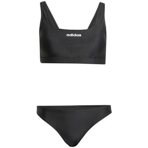 adidas Women's Padded Bralette Bikini Set, Black/White, 44 adidas Women's Padded Bralette Bikini Set, Black/White, 44