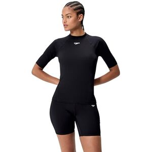 Speedo Women's End+ Short Sleeve Swim Rash Guard Top, Black, L Speedo Women's End+ Short Sleeve Swim Rash Guard Top, Black, L