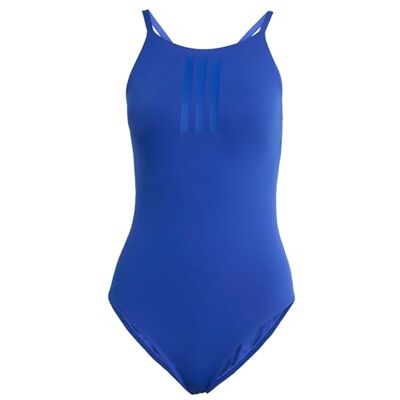adidas Women's 3-Stripes High Neck 2-Way Straps Peachsoft Swimsuit Swimwear, semi Lucid Blue, 38 adidas Women's 3-Stripes High Neck 2-Way Straps Peachsoft Swimsuit Swimwear, semi Lucid Blue, 38