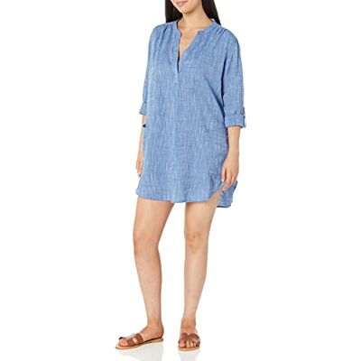 Seafolly Women's Basics Boyfriend Beach Shirt Swimwear Cover-Ups Seafolly Women's Basics Boyfriend Beach Shirt Swimwear Cover-Ups