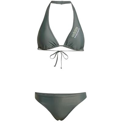adidas Women's Halterneck Bikini, Legend Ivy/Silver Green, L adidas Women's Halterneck Bikini, Legend Ivy/Silver Green, L