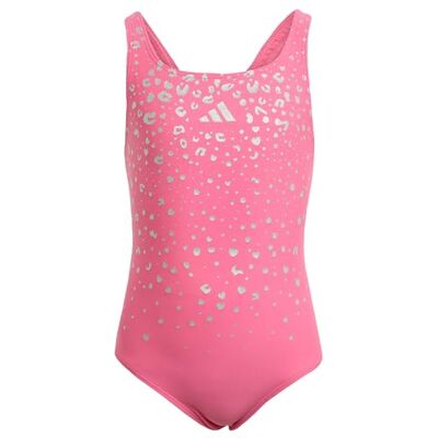 adidas Girl's Glitter V-Back Swimsuit, Pink Fusion, 7-8 Years adidas Girl's Glitter V-Back Swimsuit, Pink Fusion, 7-8 Years