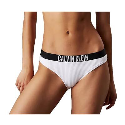 Calvin Klein Women Bikini Swim Brief, White (Brilliant White), L Calvin Klein Women Bikini Swim Brief, White (Brilliant White), L