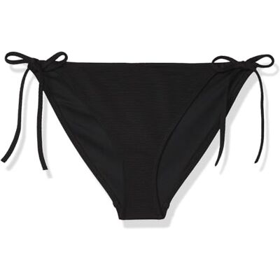 Calvin Klein Women's String Side Tie Bikini Bottoms with Logo Badge, Black (Pvh Black), 3XL Calvin Klein Women's String Side Tie Bikini Bottoms with Logo Badge, Black (Pvh Black), 3XL