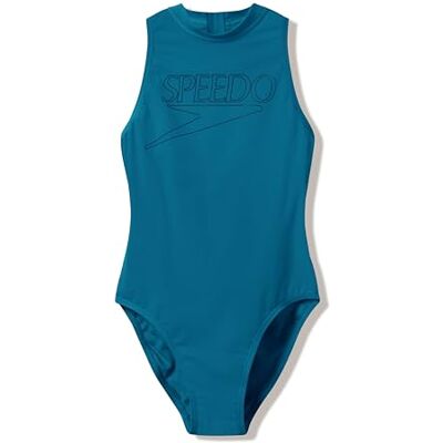 Speedo Women's Endurance+ Logo Hydrasuit Swimsuit, Black/SM, 46 Speedo Women's Endurance+ Logo Hydrasuit Swimsuit, Black/SM, 46