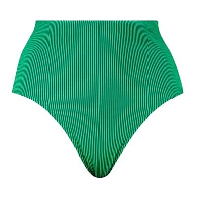 Puma Swim Women's Ribbed High Waist Briefs 1P, Green/Black, XL Puma Swim Women's Ribbed High Waist Briefs 1P, Green/Black, XL
