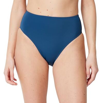 Amazon Essentials Women's High Waist High Leg Bikini Bottom, Deep Blue, 14 Amazon Essentials Women's High Waist High Leg Bikini Bottom, Deep Blue, 14