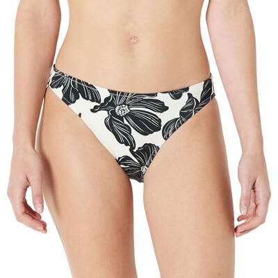 Amazon Essentials Women's Classic Full-Coverage Low-Rise Bikini Bottoms, Cream Black Floral, 14 Amazon Essentials Women's Classic Full-Coverage Low-Rise Bikini Bottoms, Cream Black Floral, 14
