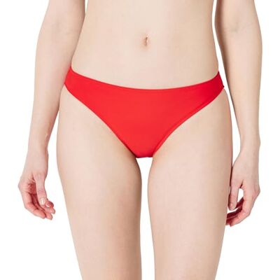 Amazon Essentials Women's Classic Full-Coverage Low-Rise Bikini Bottoms, Bright Poppy Red, 14 Amazon Essentials Women's Classic Full-Coverage Low-Rise Bikini Bottoms, Bright Poppy Red, 14