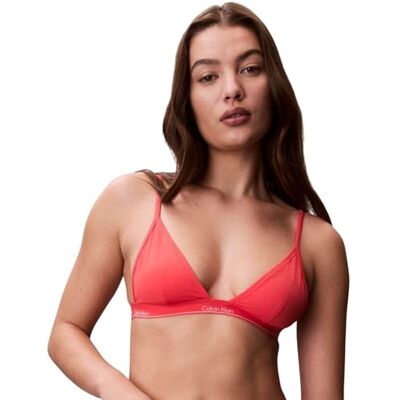 Calvin Klein Women's Bikini Top Triangle with Adjustable Straps, Pink (Punch Pink), L Calvin Klein Women's Bikini Top Triangle with Adjustable Straps, Pink (Punch Pink), L