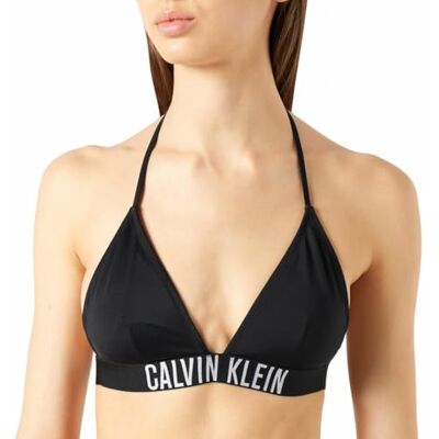 Calvin Klein Women Triangle Cup Bikini Top Padded, Black (PVH Black), XL Calvin Klein Women Triangle Cup Bikini Top Padded, Black (PVH Black), XL