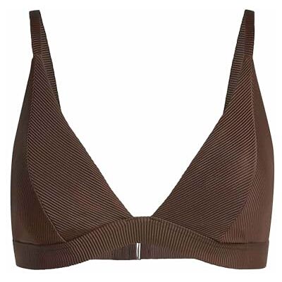 adidas Women's Iconisea Ribbed Padded Triangle Bikini Top Swimwear, Aurora Coffee, 40 adidas Women's Iconisea Ribbed Padded Triangle Bikini Top Swimwear, Aurora Coffee, 40