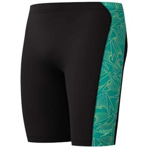 Speedo Men's Hyperboom Panel Jammer Swim Training Fitness Chlorine Resistant Swimwear, Turquoise, 40 Speedo Men's Hyperboom Panel Jammer Swim Training Fitness Chlorine Resistant Swimwear, Turquoise, 40