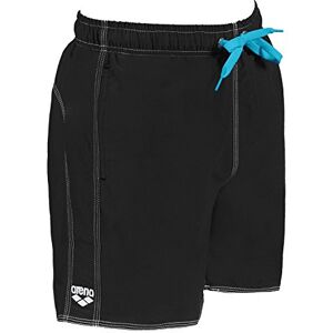 ARENA Men Fundamentals Solid Boxer Beach Short Black/White, Small ARENA Men Fundamentals Solid Boxer Beach Short Black/White, Small