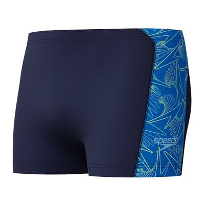 Speedo Men's Hyperboom Panel Aquashort Swim Training Fitness Chlorine Resistant Swimwear, Blue, 28 Speedo Men's Hyperboom Panel Aquashort Swim Training Fitness Chlorine Resistant Swimwear, Blue, 28