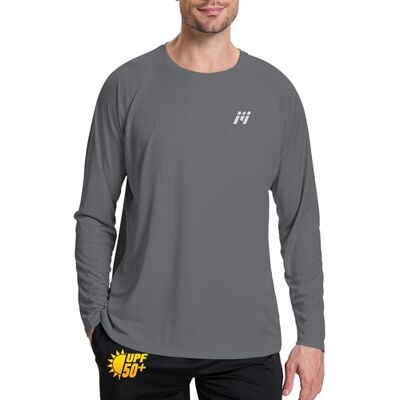 MEETWEE Men's UPF 50+ Swim Rash Guard Vest, Long Sleeve UV Sun Protection Shirts Swimming Tops, Quick Drying Lightweight Swim Shirt Watersport Outdoor MEETWEE Men's UPF 50+ Swim Rash Guard Vest, Long Sleeve UV Sun Protection Shirts Swimming Tops, Quick Drying Lightweight Swim Shirt Watersport Outdoor