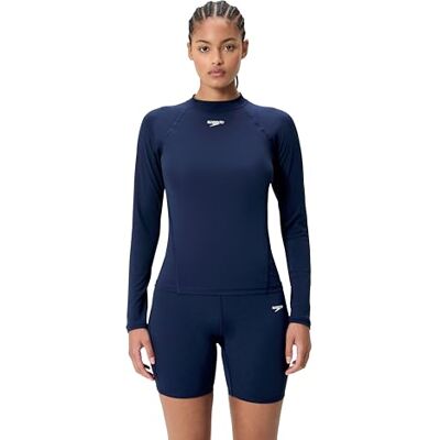 Speedo Women's Endurance+ Long Sleeve Rash Guard Swim Top Speedo Women's Endurance+ Long Sleeve Rash Guard Swim Top