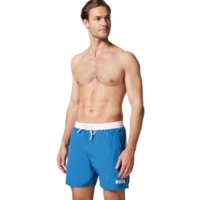 Boss Men's Starfish 10259586 01 Swim Shorts, Open Blue 462, M Boss Men's Starfish 10259586 01 Swim Shorts, Open Blue 462, M