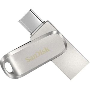 Sandisk 1TB Ultra Dual Drive Luxe Flash Drive smartphone storage, USB C memory stick up to 400 MB/s, reversible USB Type-C and USB Type-A connectors, for tablets, Macs, computers, all metal Silver Sandisk 1TB Ultra Dual Drive Luxe Flash Drive smartphone storage, USB C memory stick up to 400 MB/s, reversible USB Type-C and USB Type-A connectors, for tablets, Macs, computers, all metal Silver