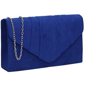 SwankySwans Swanky Swans Women's Iggy Suede Velvet Envelope Party Prom Clutch Bag Clutch Blue (Royal Blue) ,5x13x22 cm (W x H x L) SwankySwans Swanky Swans Women's Iggy Suede Velvet Envelope Party Prom Clutch Bag Clutch Blue (Royal Blue) ,5x13x22 cm (W x H x L)