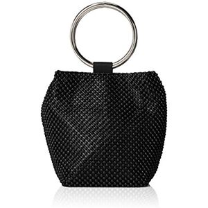 Jessica McClintock Women's Gwen Ball Mesh Ring Wristlet Pouch Clutch Evening Bag, Black, One Size Jessica McClintock Women's Gwen Ball Mesh Ring Wristlet Pouch Clutch Evening Bag, Black, One Size