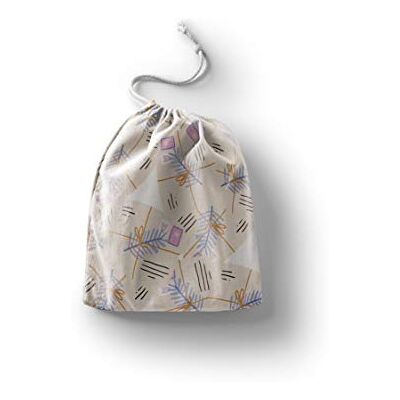 Bonamaison Printed Cotton Produce Bag with Drawstring, Reusable Grocery Bag, Biodegradable Eco-Friendly Bags, Travel Pouch, Sachet Bags, Shopping Bag, Eco Friendly, Foldable, Size: 20x30 Cm Bonamaison Printed Cotton Produce Bag with Drawstring, Reusable Grocery Bag, Biodegradable Eco-Friendly Bags, Travel Pouch, Sachet Bags, Shopping Bag, Eco Friendly, Foldable, Size: 20x30 Cm