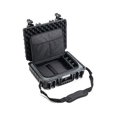 B&W Outdoor Transport Case Type 5040 Black with Laptop Bag Waterproof According to IP67 Certification, Dustproof, Shatterproof and Indestructible, Black, Typ 5040 Innenmaß B&W Outdoor Transport Case Type 5040 Black with Laptop Bag Waterproof According to IP67 Certification, Dustproof, Shatterproof and Indestructible, Black, Typ 5040 Innenmaß