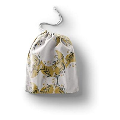 Bonamaison Printed Cotton Produce Bag with Drawstring, Reusable Grocery Bag, Biodegradable Eco-Friendly Bags, Travel Pouch, Sachet Bags, Shopping Bag, Eco Friendly, Foldable, Size: 30x40 Cm Bonamaison Printed Cotton Produce Bag with Drawstring, Reusable Grocery Bag, Biodegradable Eco-Friendly Bags, Travel Pouch, Sachet Bags, Shopping Bag, Eco Friendly, Foldable, Size: 30x40 Cm