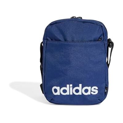 adidas Unisex Linear Organizer Waist Pack, Dark Blue/White, One Size adidas Unisex Linear Organizer Waist Pack, Dark Blue/White, One Size