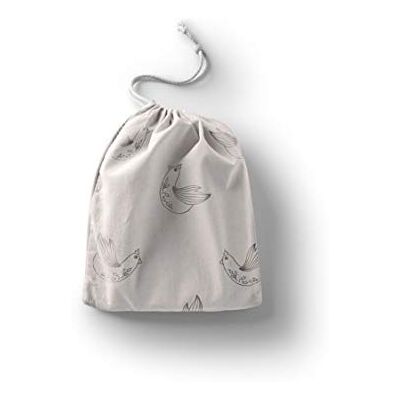 Bonamaison Printed Cotton Produce Bag with Drawstring, Reusable Grocery Bag, Biodegradable Eco-Friendly Bags, Travel Pouch, Sachet Bags, Shopping Bag, Eco Friendly, Foldable, Size: 30x40 Cm Bonamaison Printed Cotton Produce Bag with Drawstring, Reusable Grocery Bag, Biodegradable Eco-Friendly Bags, Travel Pouch, Sachet Bags, Shopping Bag, Eco Friendly, Foldable, Size: 30x40 Cm