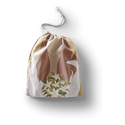 Bonamaison Printed Cotton Produce Bag with Drawstring, Reusable Grocery Bag, Biodegradable Eco-Friendly Bags, Travel Pouch, Sachet Bags, Shopping Bag, Eco Friendly, Foldable, Size: 40x50 Cm Bonamaison Printed Cotton Produce Bag with Drawstring, Reusable Grocery Bag, Biodegradable Eco-Friendly Bags, Travel Pouch, Sachet Bags, Shopping Bag, Eco Friendly, Foldable, Size: 40x50 Cm