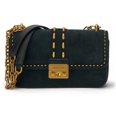Michael Kors Tribeca Small Suede Crossbody Bag with Studs Black Michael Kors Tribeca Small Suede Crossbody Bag with Studs Black