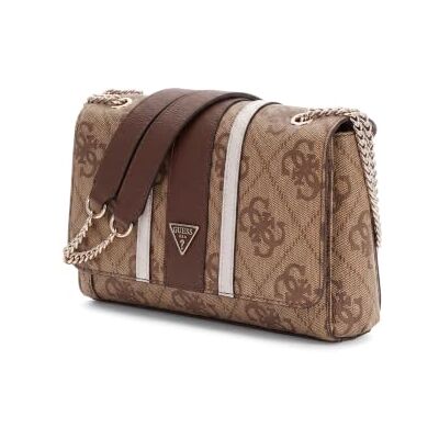 GUESS Noelle II Women's Convertible Flap Crossbody Bag Faux leather build, flap closure, convertible design, adjustable strap, logo detail GUESS Noelle II Women's Convertible Flap Crossbody Bag Faux leather build, flap closure, convertible design, adjustable strap, logo detail